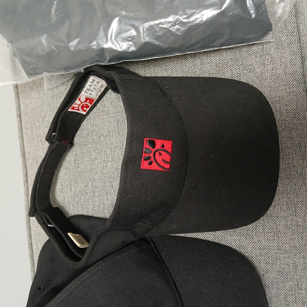Chick-Fil-A Lot (2) NEW Oobe Shorts, Visor, Water Bottle